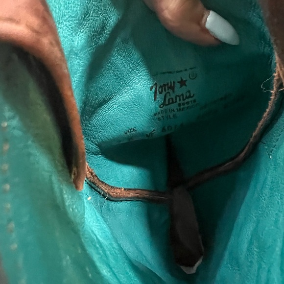 Tony Lama Cowgirl western leather boots size 7 - Picture 9 of 10